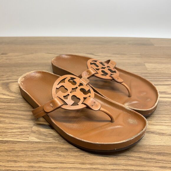Tory Burch Shoes - Tory Burch Miller Cloud Sandals In Bourbon Miele Size 9M